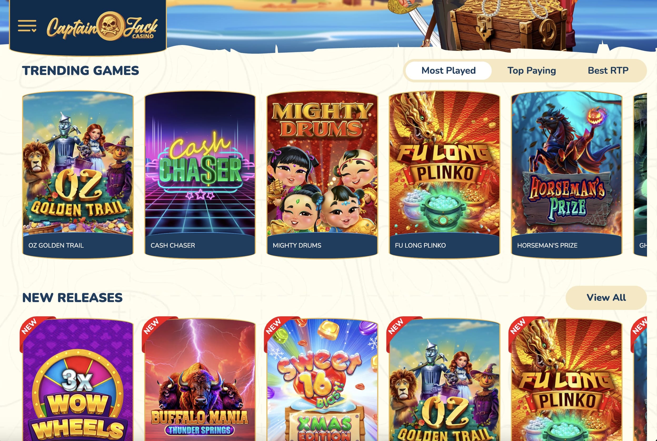 Captain Jack California Online Casino